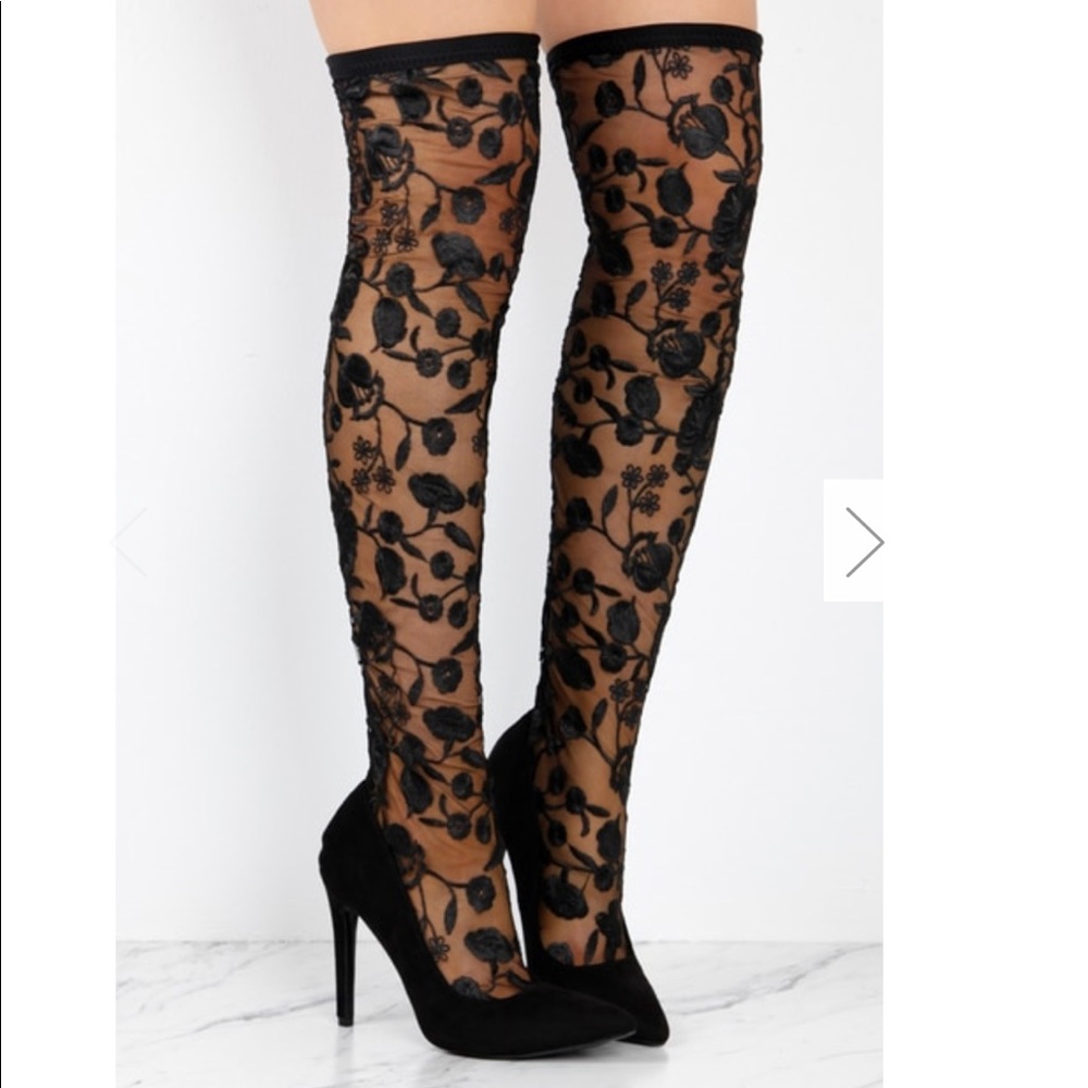 SOLD *Lola Shoetique* Black thigh high heels